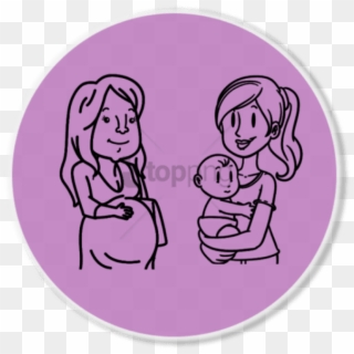 Free Png Mothers Day Messages - Dibujo De Mujer Con Su Hijo Clipart