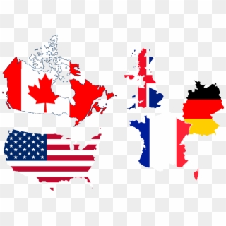 United States Of America, United Kingdom, France, Germany, - United States Country Flag Clipart