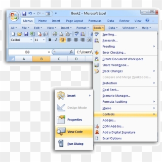 Open Visual Basic Editor From Classic Menu - Como Abrir Visual Basic En Excel Clipart