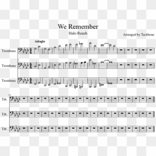 We Remember Sheet Music Composed By Arranged By Teckbone - Two And A Half Men Theme Sheet Clipart