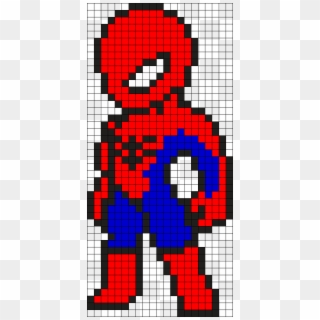 Spiderman Perler Bead Pattern / Bead Sprite - Pixel Art Spiderman Clipart