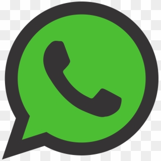 Whatsapp Icon Png Grey , Png Download - Whatsapp Logo Black Png Clipart