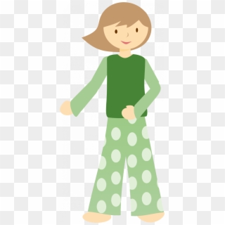 Woman Pajama Clipart - Girl In Pajamas Clipart - Png Download