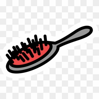 Hairbrush Pin - Cartoon Hair Brush Png Clipart