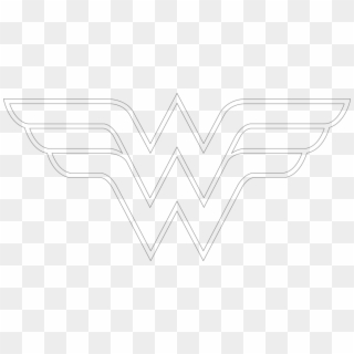 How To Draw Wonder Woman Logo Outline - Line Art Clipart