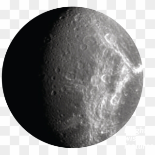 In 1980, The Voyager Mission Revealed That One Hemisphere - Transparent Dione The Moon Clipart