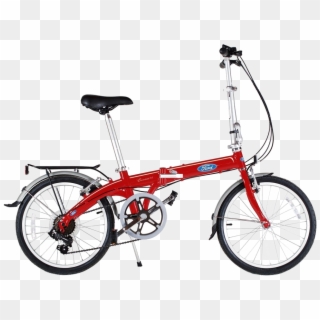 red folding bike