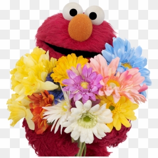 Elmoverified Account - Elmo With Flowers Clipart