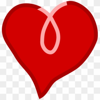 Open - Red Heart For Breast Cancer Clipart