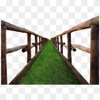 Timber Bridge Png With Grass Stock Image - Png Grass For Photoshop Clipart