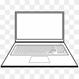 Laptop Png Black And White - Netbook Clipart