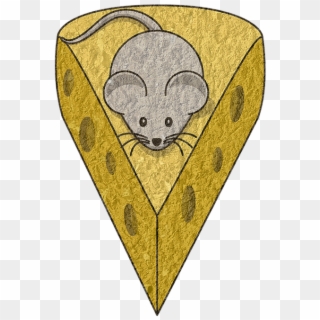 Cheese, Rat, Mouse, Mice, Food, Cheesy, Cat And Rat - Cartoon Mouse With Cheese Clipart