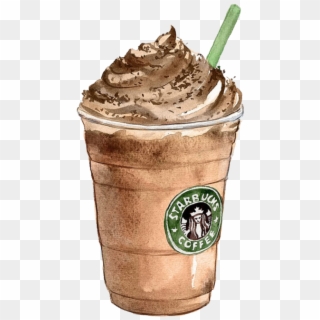 Drawn Starbucks Cold Coffee - Starbucks Frappuccino Drawing Clipart