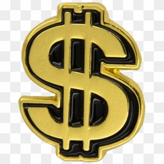 Dollar Pin Gold Godertme - Dollar Sign Drawing Clipart