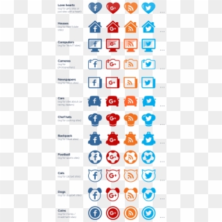 Themed Icons - Social Media Icons Cat Clipart