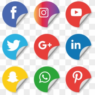 Social Media Icons Setinstagram Whatsapp Facebook - Vector Illustrator Social Media Icons Clipart