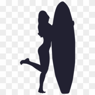 #surfer #woman #silhouette - Surfer Girl Png Free Clipart