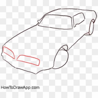 Drawing Pontiac Firebird Trans Am By Steps - Cars Drawings Step By Steps Clipart