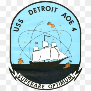 Uss Detroit Crest 1970 - Uss Seattle Aoe 3 Crest Clipart