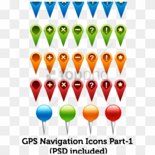 Free Png Gps Navigation Icons Part-1 - Map Pins Brush Photoshop Clipart