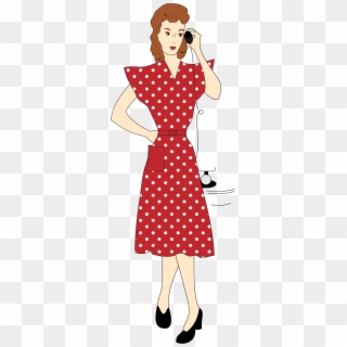 This Free Icons Png Design Of Vintage 1940s Woman Using - 1940s Clip Art Transparent Png