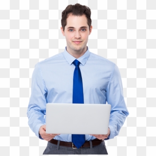 Man With Laptop - Businessperson Clipart