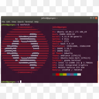 Uma Dessas Ferramentas É Neofetch , Um Script De Informações - Termite Ubuntu Clipart