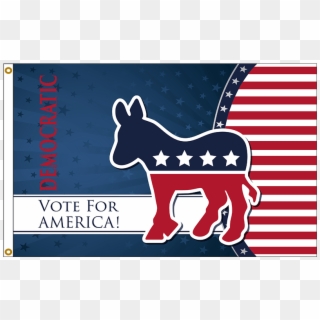 Democrat Transparent Flag - Democratic Party Clipart