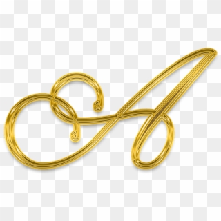 A Litera Letter Gold Monogram Decor Golden - Letter A Gold Png Clipart