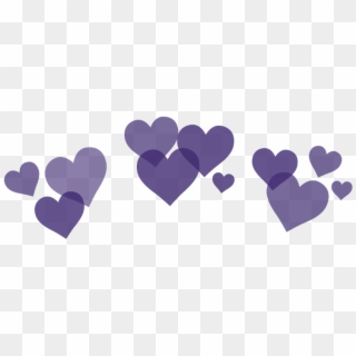 #purple #hearts #snapchat #filter #bynisha #decoration - Png Heart Crown Black Clipart
