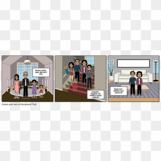 Family Storyboard - Cartoon Clipart