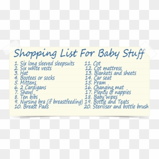 Shopping List For Baby Stuff - Perfume Clipart