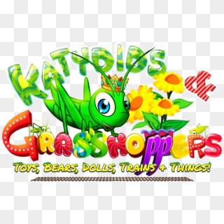 Katydids And Grasshoppers - Cartoon Clipart