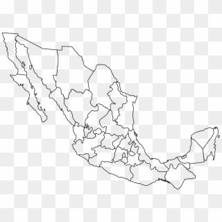 Free Of A Map Mexico - Mexico Map Black And White Clipart