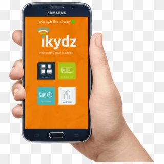 Ikydz App Hand - Android Mobile In Hand Png Clipart
