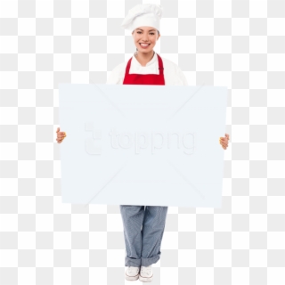 Free Png Chef Holding Banner Png Images Transparent - Chef Banner Png Clipart