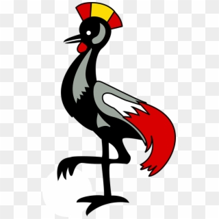 Animal Bird Crane Water Bird Wetland - Crested Crane Uganda Flag Clipart