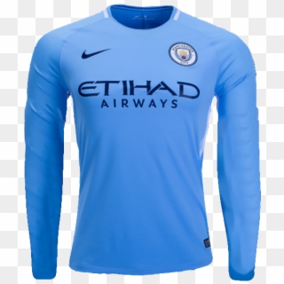 City 17/18 Home Ls Jersey Personalized - Etihad Airways Clipart