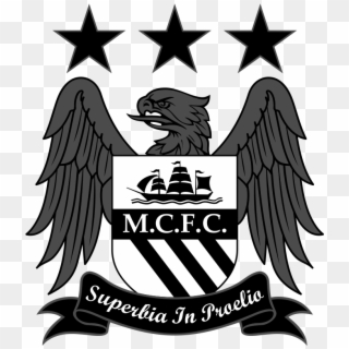 Manchester City Logo Black And White Png , Png Download - Mencester City Clipart