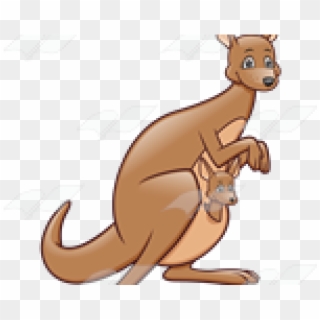 Brown Clipart Kangaroo - Cartoon - Png Download