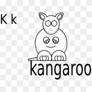 K For Kangaroo Black White Line Animal Animal 999px - Kangaroo Clipart