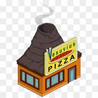Tapped Out Vesuvius Pizza - Illustration Clipart
