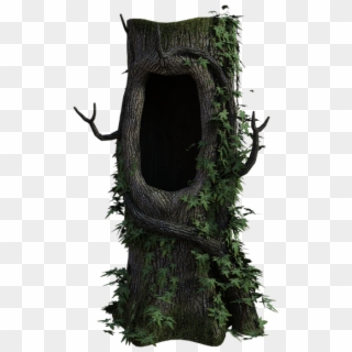 Tree Stump Hollow Fantasy Ivy Log Nature Forest - Garment Bag Clipart