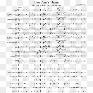 John Cena's Theme Sheet Music Composed By Landen Eberline - John Cena Theme Song Recorder Notes Clipart