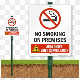 No Smoking On Premises Video Surveillance Lawnboss - Smoking Sign Clipart