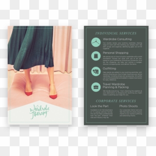 Wardrobe Therapy Brochure Design - Girl Clipart