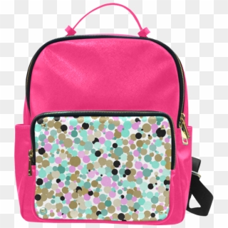 Teal And Gold Polka Dot Pattern Campus Backpack/large - Backpack Clipart