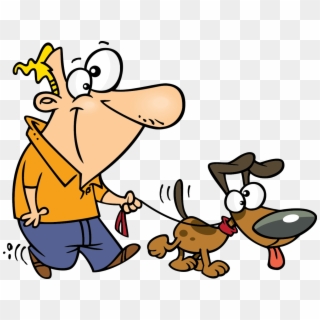 Person Walking Dog Png - Walk My Dog Cartoon Clipart