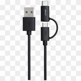 Usb A To C - 2in1 Cable Png Clipart