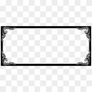 Ornate Black Picture Frame Png - Monochrome Clipart